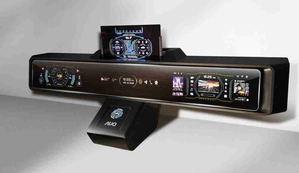 彩运网Micro LED沉浸式车舱显示方案结合 可卷式、、可伸缩的Micro LED应用并可呈现不同的质感纹路，，，展现人性化设计