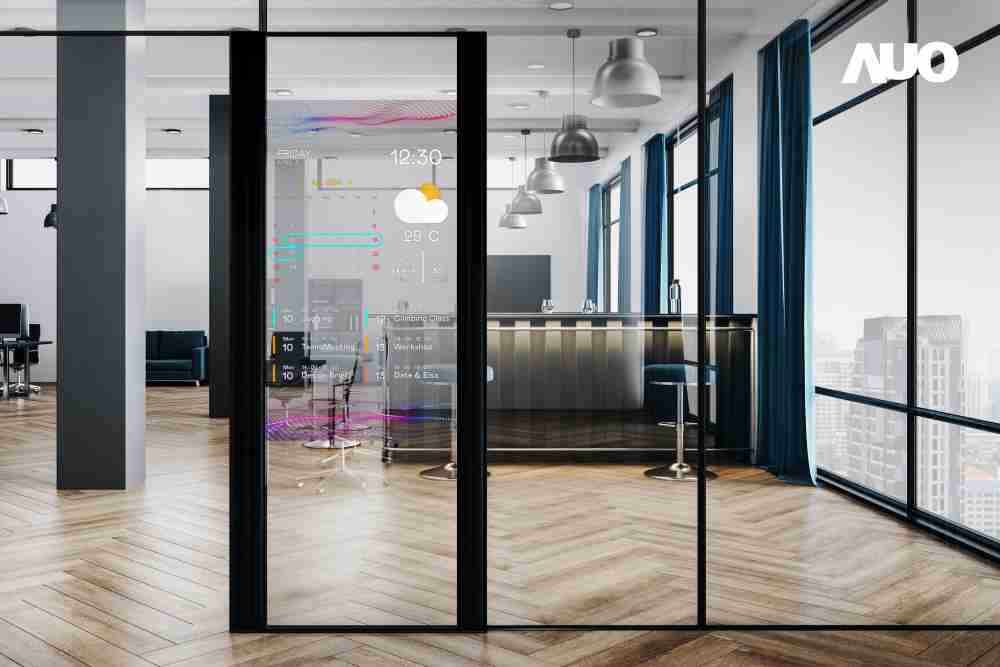 60吋Micro LED透明窗屏显示器，，，，可依需求调整并延伸应用于不同场域，，包括汽车侧窗或家庭玄关、、、智慧橱窗、、商业展示等面向，，，提供丰富的信息娱乐内容