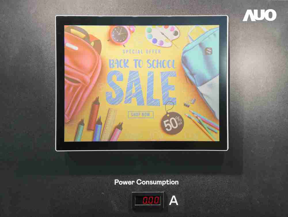 彩运网展示胆固醇液晶超低耗能户外全彩显示器，，，，ChLC（胆固醇液晶）以双稳态技术使静态显示零功耗，，具省电、、、、高彩度、、、、环保的特性，，，，还整合软硬件系统解决方案，，，可透过单一云端平台管理