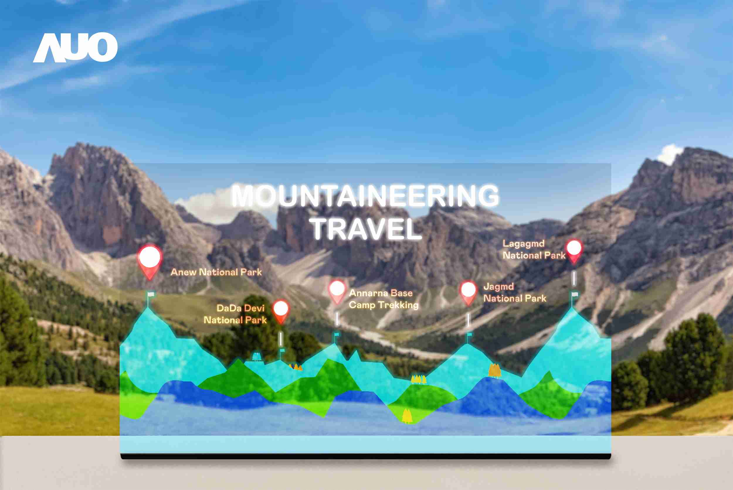 彩运网展示全球单片尺寸最大(*)42吋透明Micro LED显示器拼接而成的〝64吋透明Micro LED显示器〞，，具备高透明度、、、、1,000 nits高亮度、、广色域、、、采用三边无边框的无缝拼接等多重特色，，，呈现超高清、、、细腻画质而不遮挡后方视觉，，，，满足层峰需求，，，可广泛运用于零售、、、艺术展览或商业空间等场域